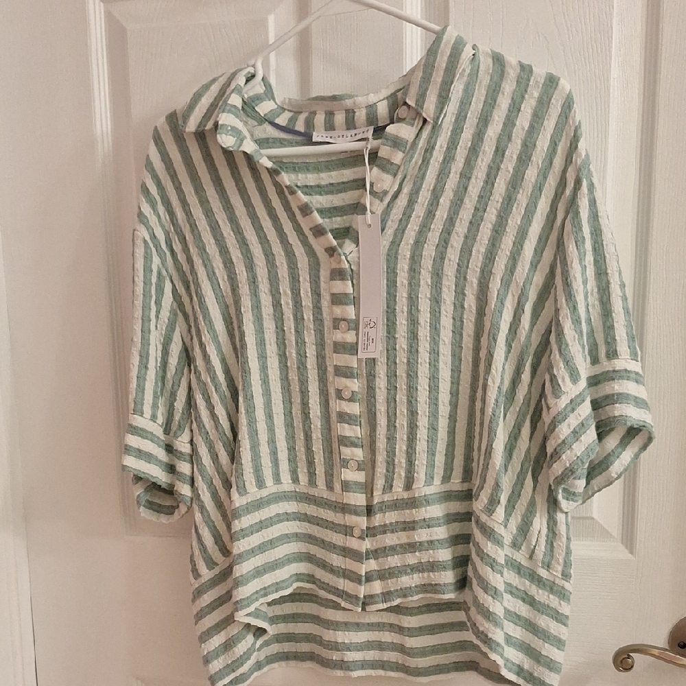 Striped Button-Up Shirt